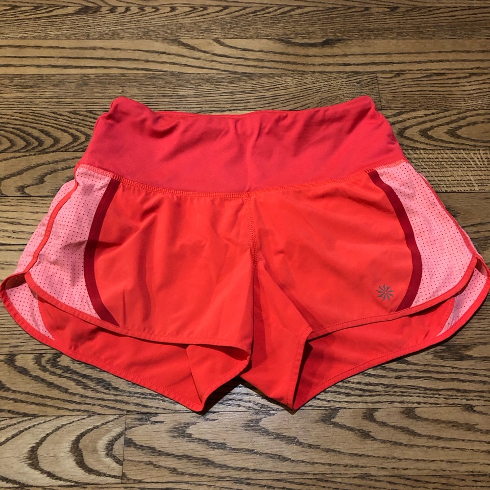 Athleta Acceleration Running Shorts High Rise Orange